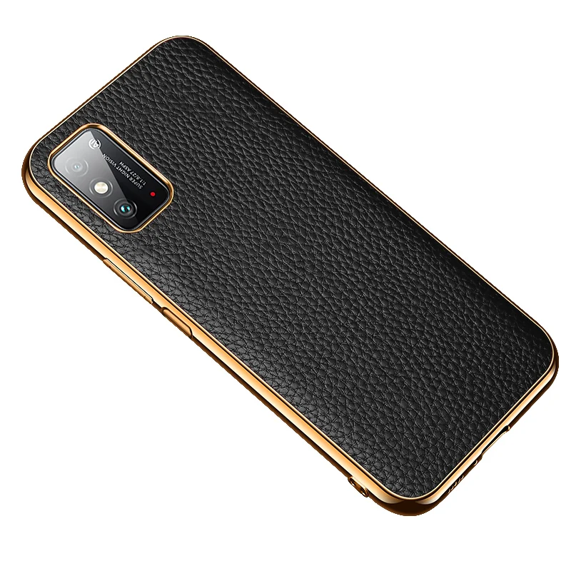

Luxury Genuine Leather Cover Case For Huawei Honor X10 X10 MAX Phone Bags Fundas Coque Anti-knock Litchi Texture Plating Soft