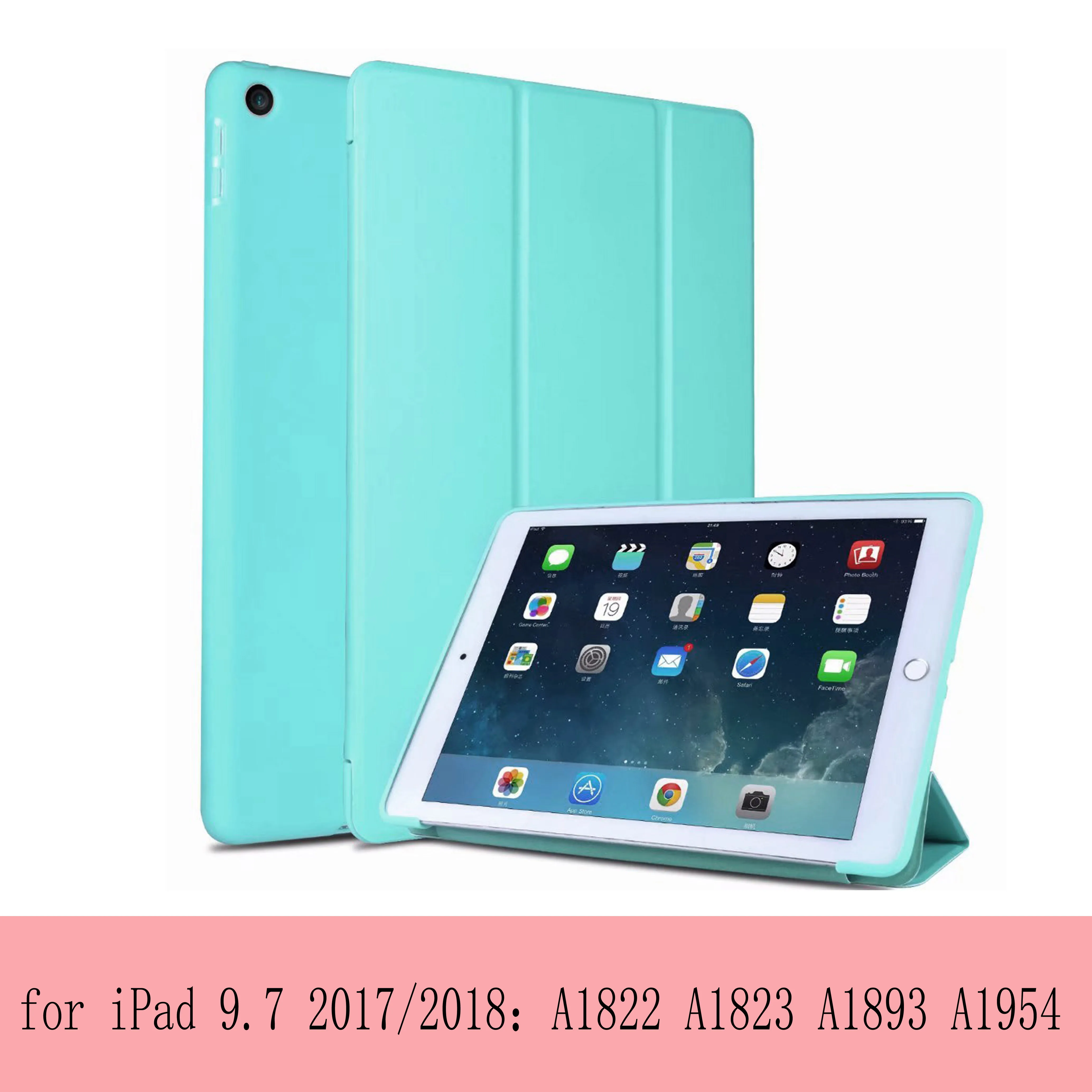 Чехол для ipad 9,7 дюймов 6th 'Pro 9,7 'для ipad 2 3 4: A1822A1954'A1673'A1396 сотовой сеткой из мягкой оболочки Smart sleep из искусственной кожи - Цвет: 9.7inch 6th  Green