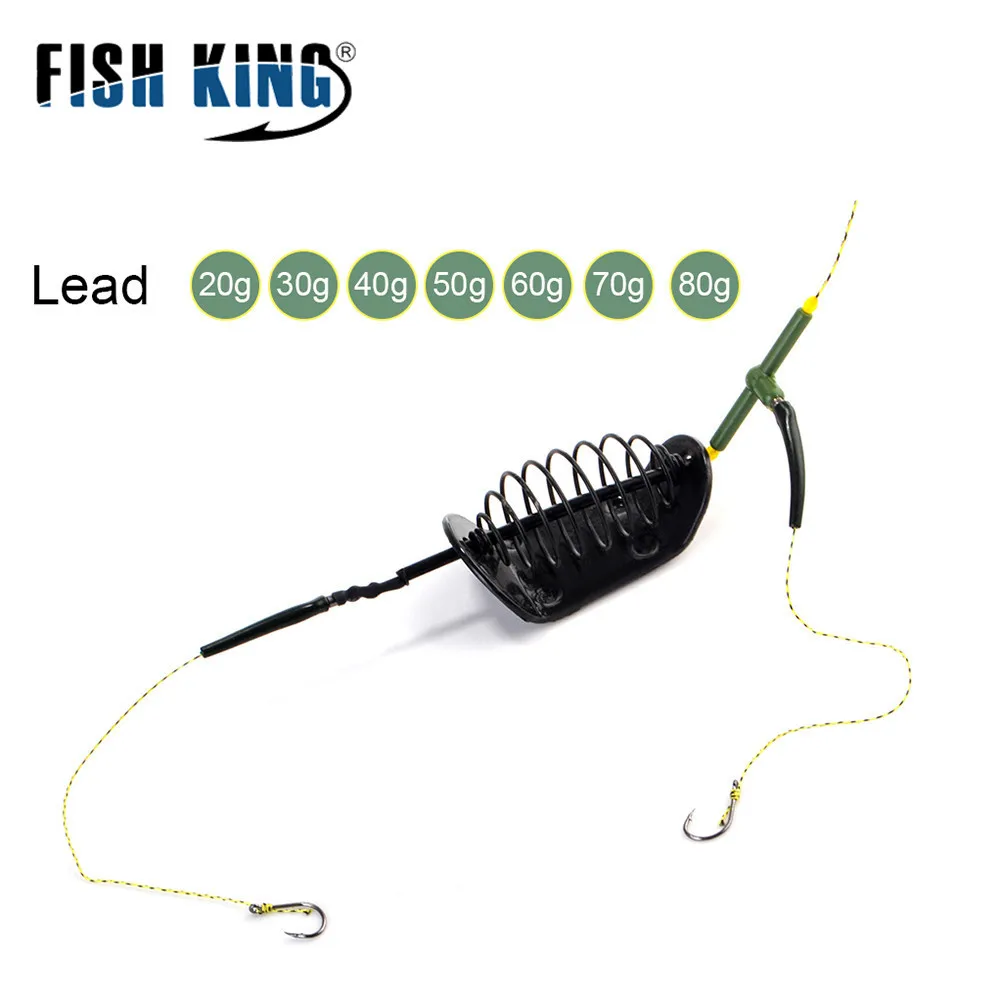 Рыболовная приманка FISH KING 1 шт. 20-80 г два крючка грузила вертлюг с леской крючки