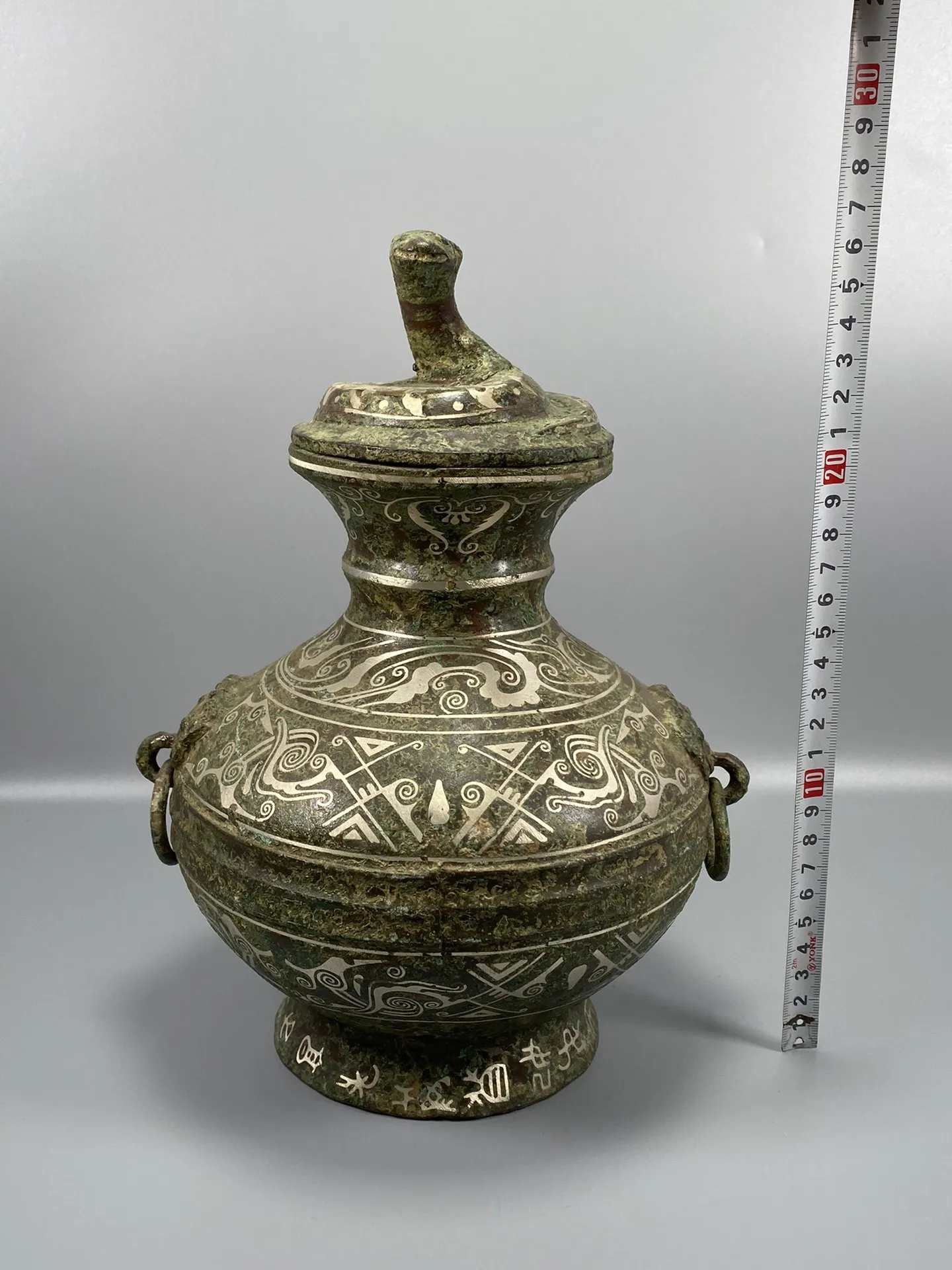 

LaoJunLu The Wrong Silver Plate Dragon Bottle Weighs 2.02 Kg Imitation antique bronze masterpiece collection of solitary