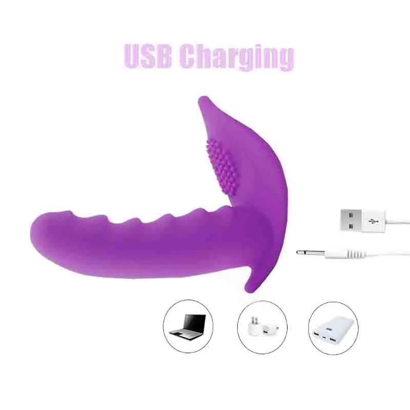 Женский USB бабочка пульт дистанционного управления Вращающийся вибратор-дилдо