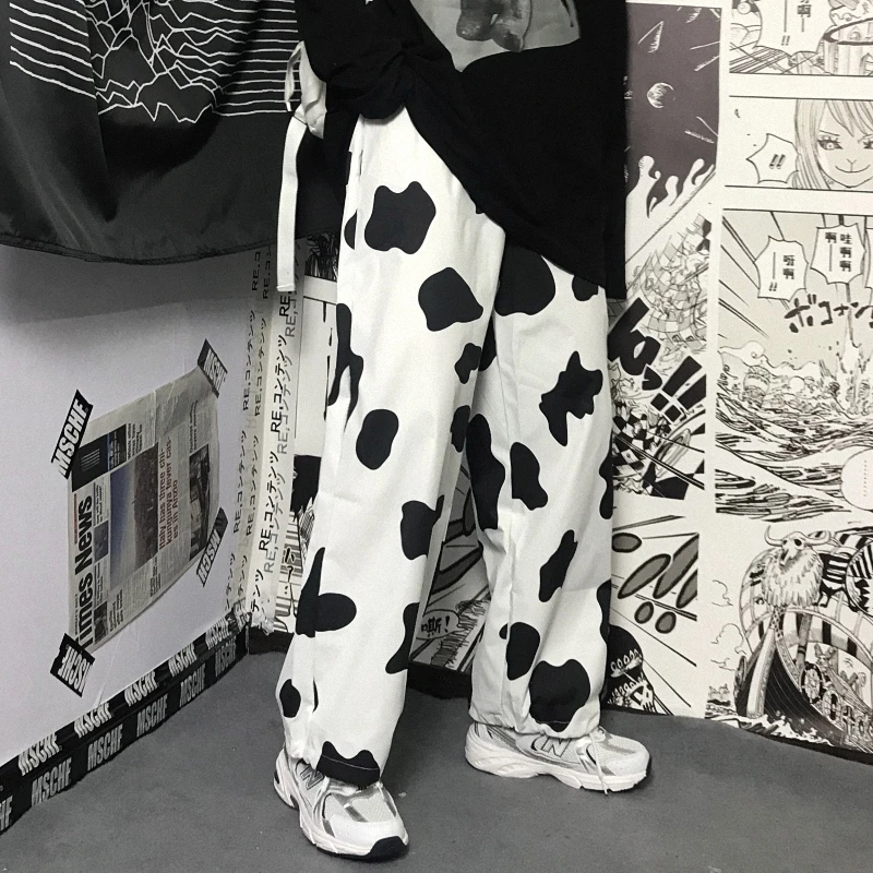 

Новинка 2021, женские весенние Прямые повседневные свободные брюки из дикой коровы с высокой талией