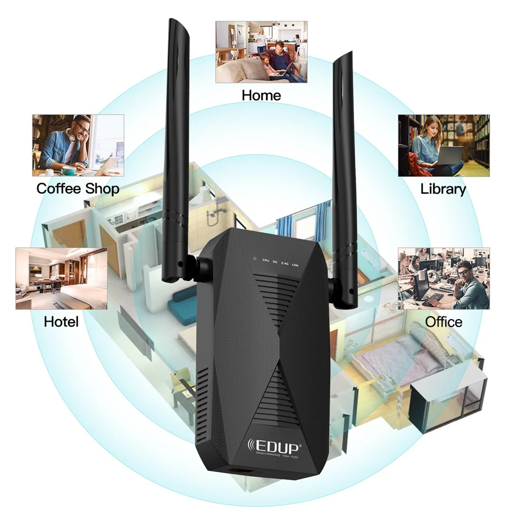 Wi-Fi-ретранслятор EDUP 300 Мбит/с 1200 | Компьютеры и офис