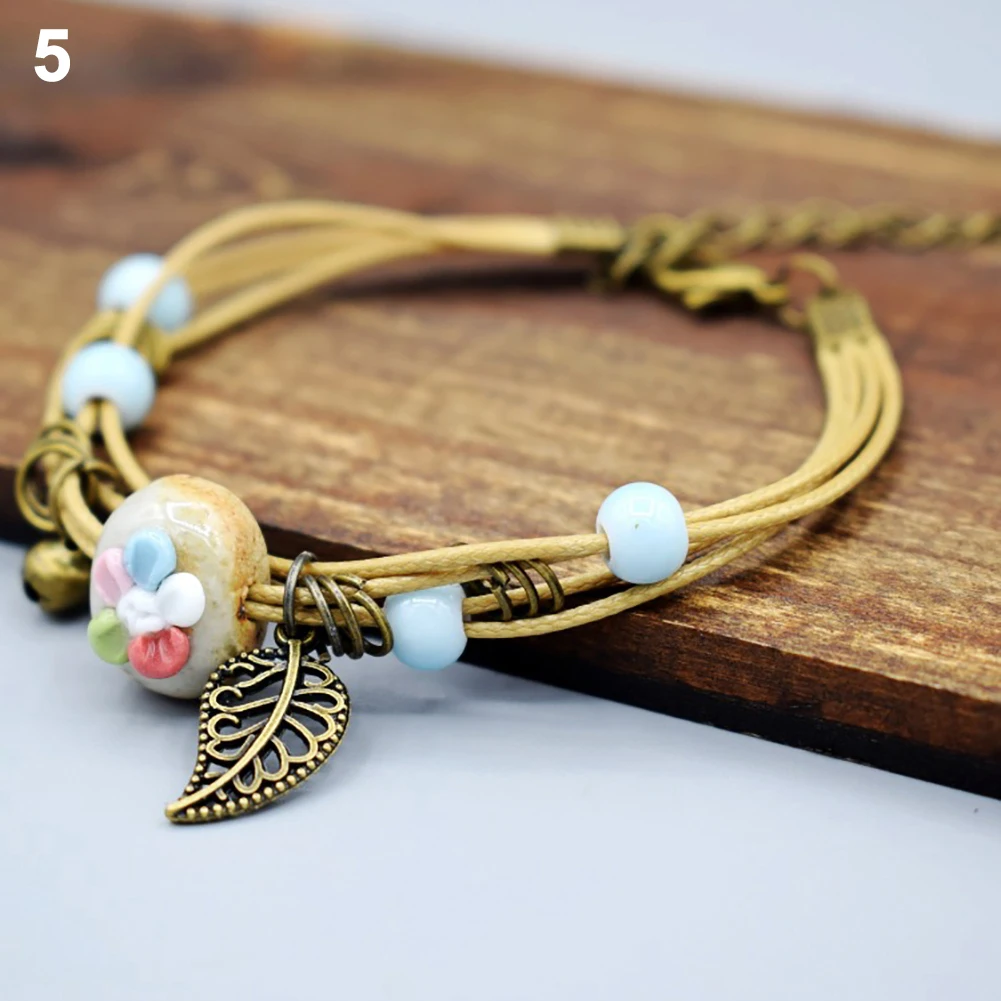 Винтажные Парные браслеты унисекс с кошачьими лапами/листьями в различных