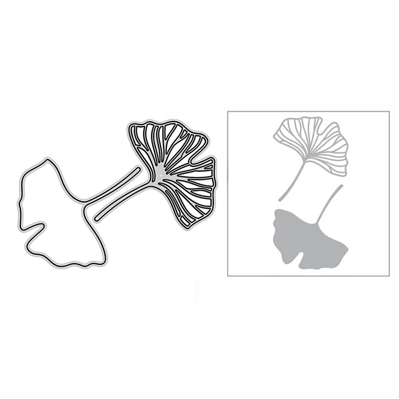 

New 2021 Beautiful Ginkgo Leaf DIY Craft Metal Cutting Dies for Scrapbooking and Card Making Plant Decor Embossing Mold No Stamp