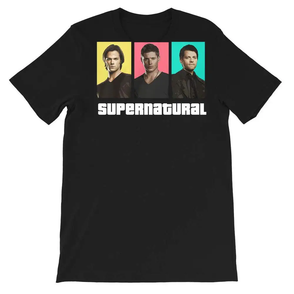 Сверхъестественные фильмы футболка Jensen Ackles Jared Padalecki Misha Коллинз из фильма с