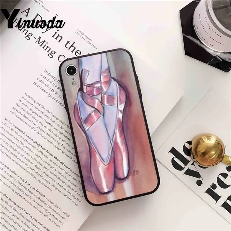 

Yinuoda Ballet Shoes Phone Case cover For iPhone X 8 7 6 6S Plus XS MAX 5 5S SE XR 11 12 Pro Promax coque