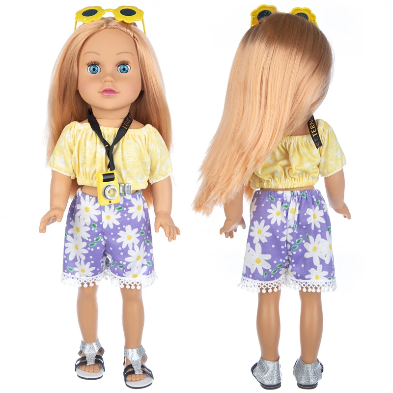 Модная Кукла с длинными вьющимися волосами 18 дюймов 45 см в комплекте желтая
