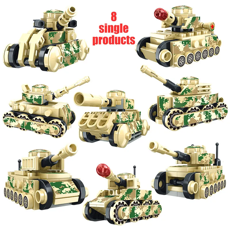 

853 Pcs WW2 Sovjet Rusland Tiger Tank Army Bouwstenen Militaire Tank Wapens Soldaat Cijfers Bricks Speelgoed Voor Kinderen