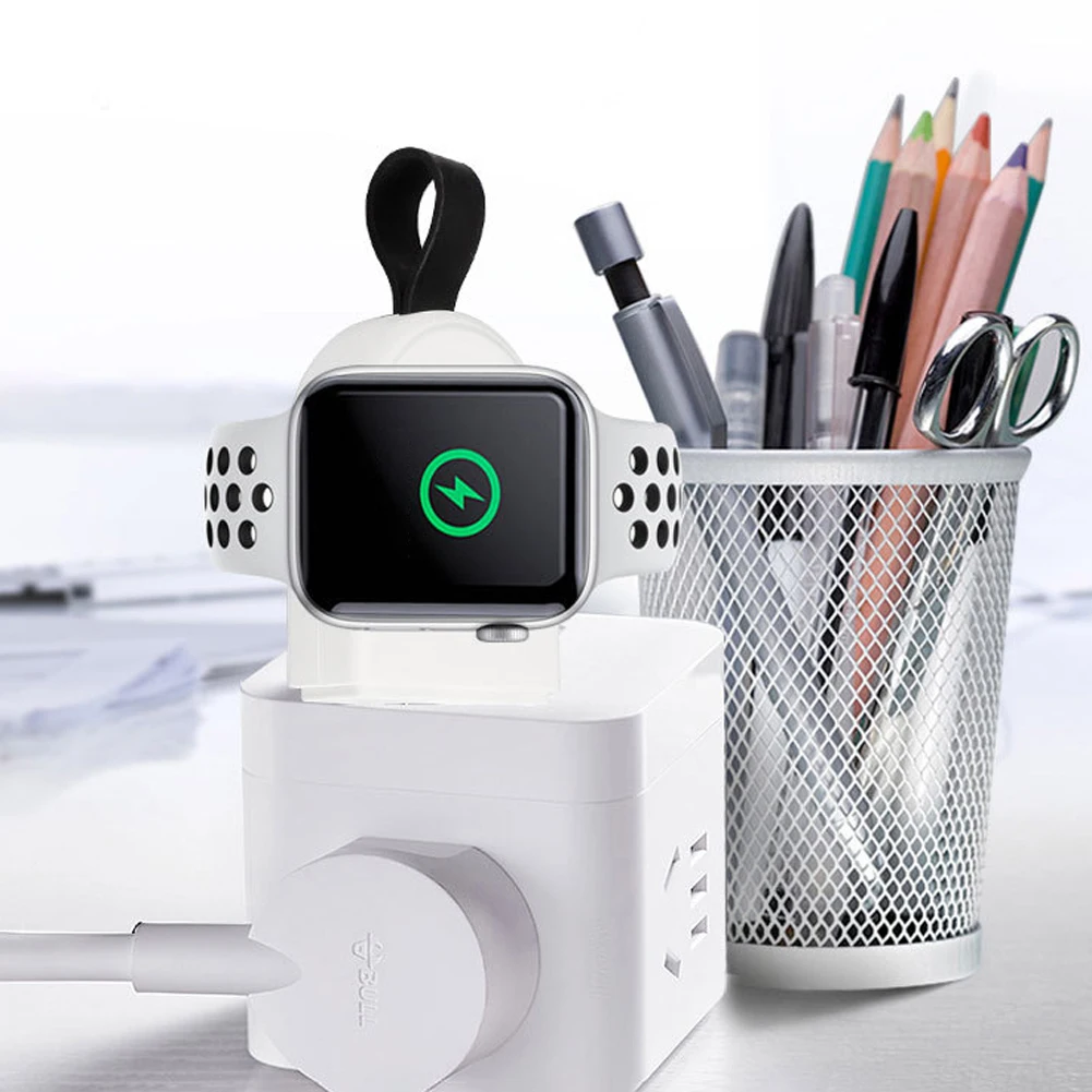 Портативное беспроводное зарядное устройство зарядная док станция USB для Apple Watch 4