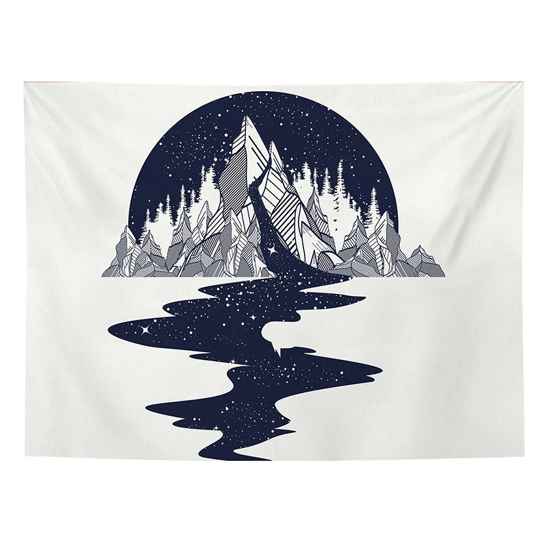 Природа Гобелен с пейзажем настенный эстетическое трип хиппи гобелен пляжное