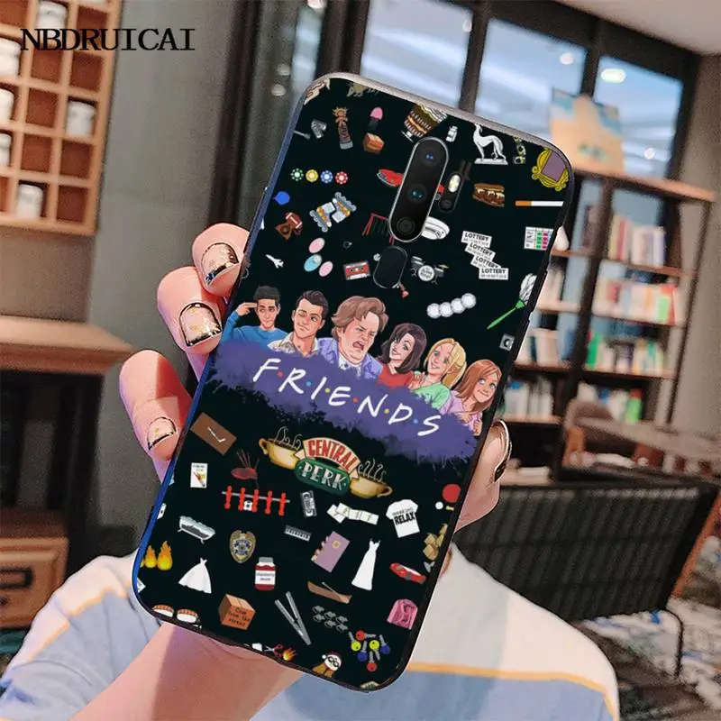 HPCHCJHM друзья вместе черный мягкий чехол для телефона из ТПУ Oppo A5 A9 2020 Reno Z Realme5Pro R11