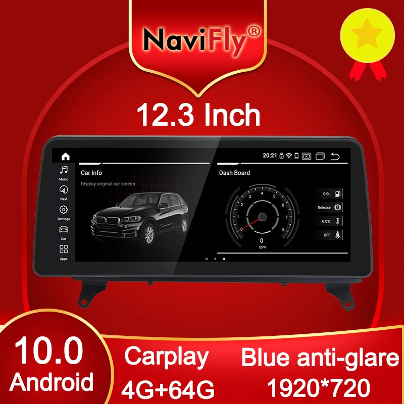 NaviFly Qualcomm Snapdragon 625 Carplay Android 10 0 автомобильный мультимедийный плеер для BMW X5 E70/X6 E71
