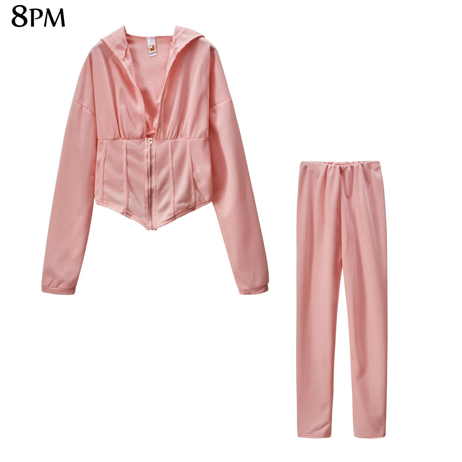 

Women Long Sleeve Bodycon Top+Legging Two Piece Outfits Fashion New Home Clothes Sporty Tracksuit Sets ouc1115