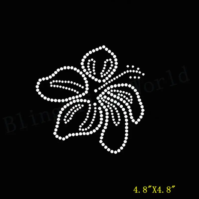 Лучшая цена белый прозрачный кристалл цветок два размера камни железо на горный