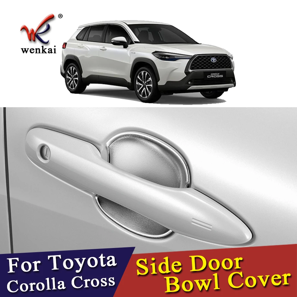 

ABS хром для Toyota Corolla Cross 2020 2021 боковые дверные ручки Чаша Защитная крышка ободок Литье отделка стайлинга автомобилей