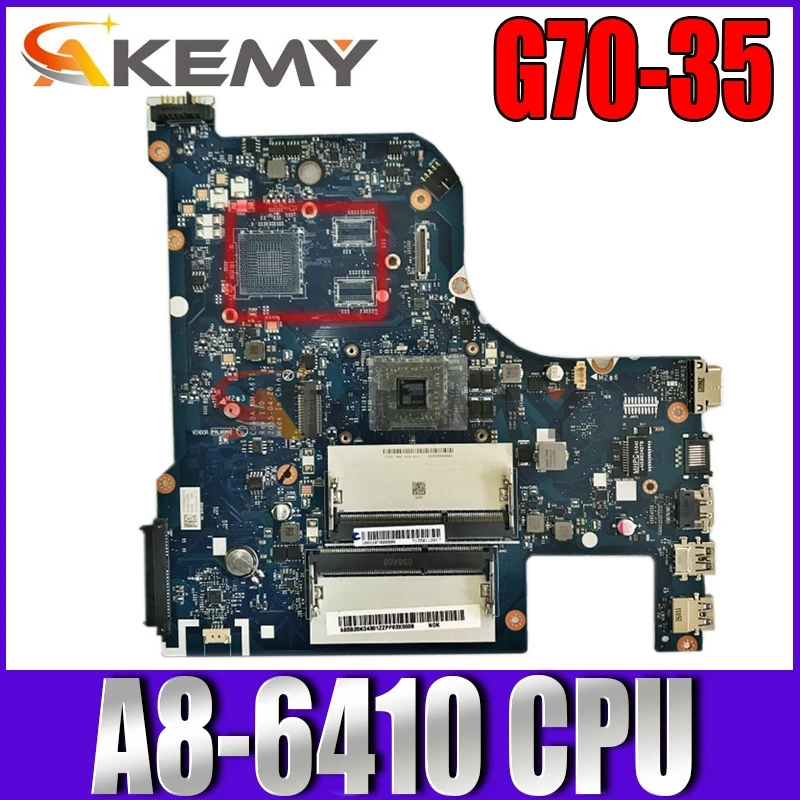 

For Lenovo G70-35 Laptop Motherboard CPU A8-6410 AMD UAM FRU 5B20K04319 CG70A NM-A671 100% Test Ok