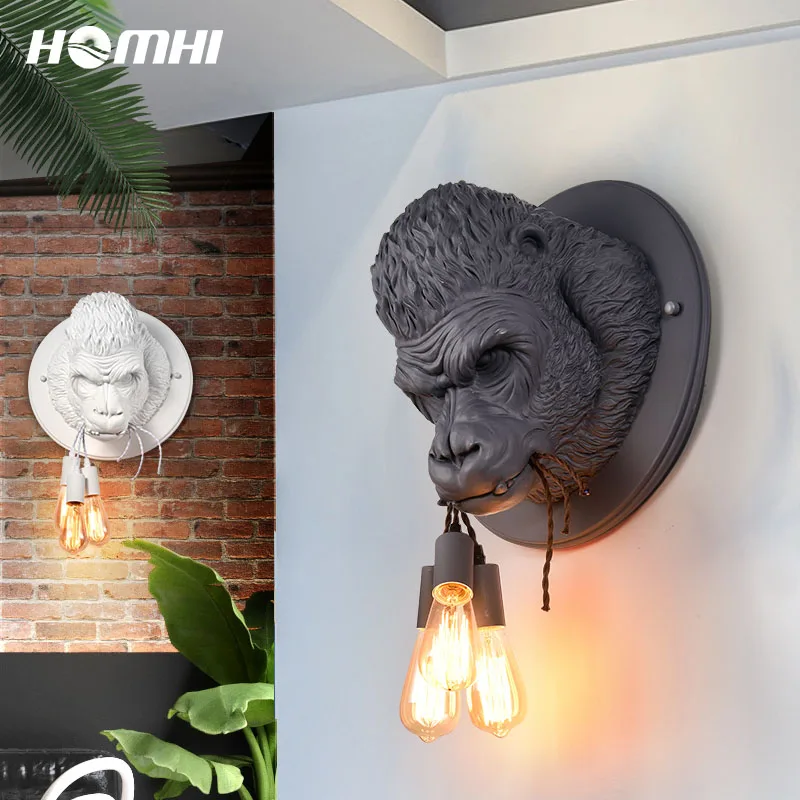 

Monkey Home Decor Modern Indoor Lighting Fixture Creative Decoration Orangutan Round Lamp Scandinavian Replica Designer HWL-120