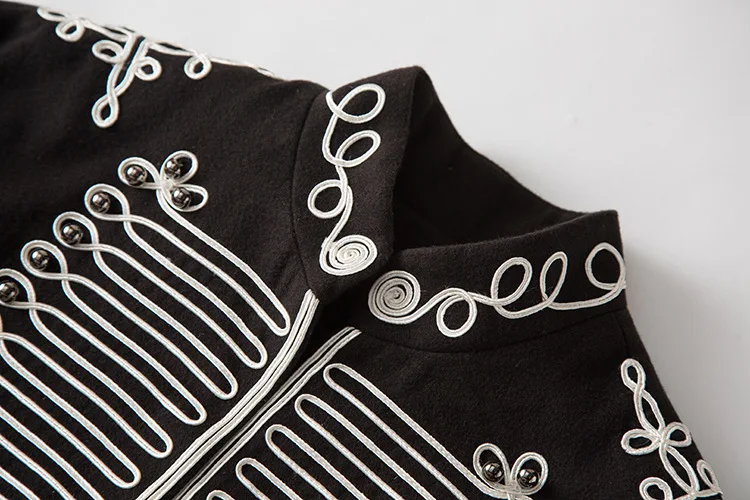 

[LIVIVIO] Vintage Wide-Waist Stand Neck Long Sleeve Black Wool Jacket Women Coat Female Winter Fashion Clothing