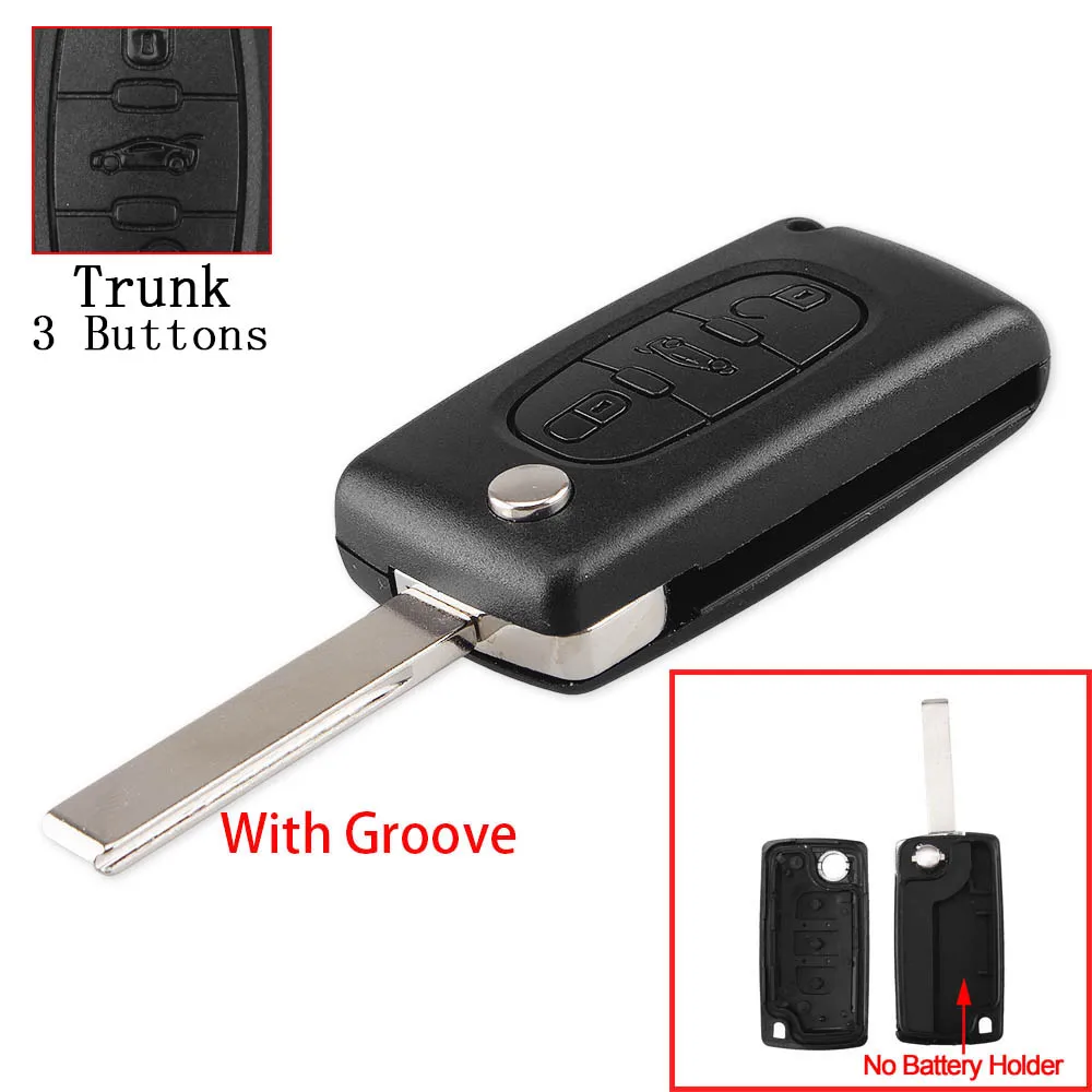 KEYYOU для peugeot 407 407 307 308 607 дистанционный ключ чехол в виде ракушки Обложка ключ 3 кнопки ключ чехол CE0523 - Цвет: CE0523 HCA