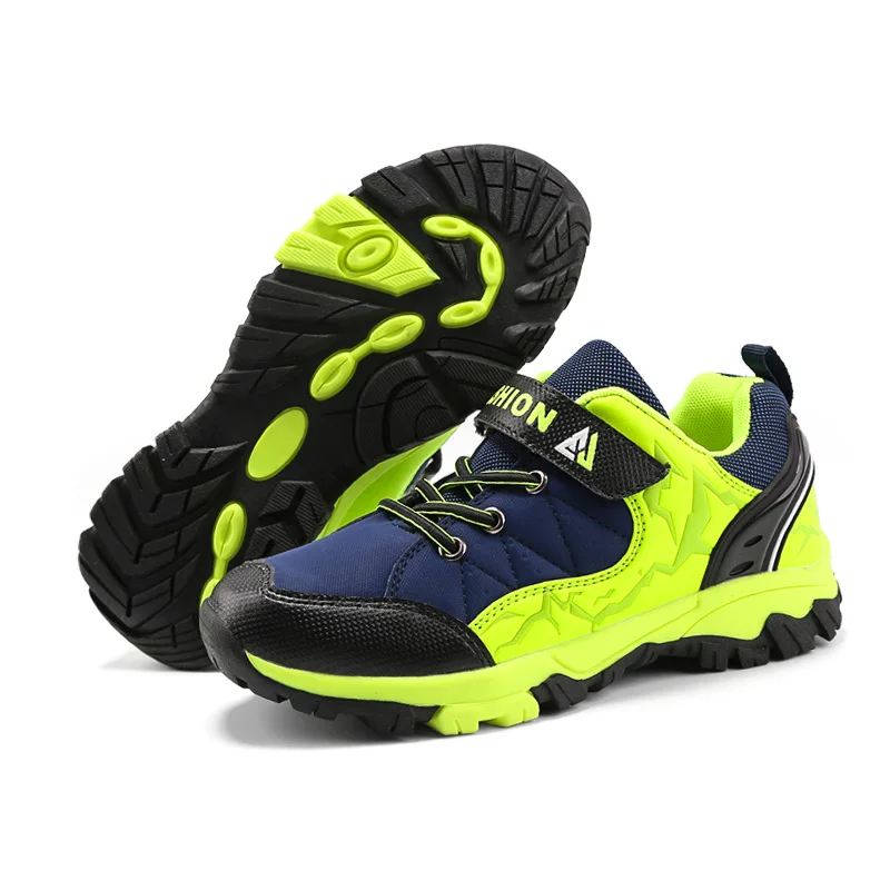 Popular Winter Genuine Leather Children Hiking Shoes Boys Outdoor Sneakers  Non-slip Student Waterproof Kids Footwear Air Summer