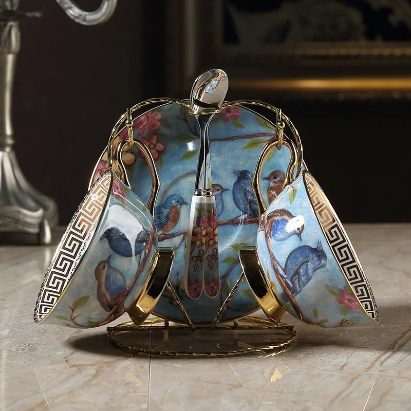 Европейский высококачественный костяной фарфоровый чайный набор креативные