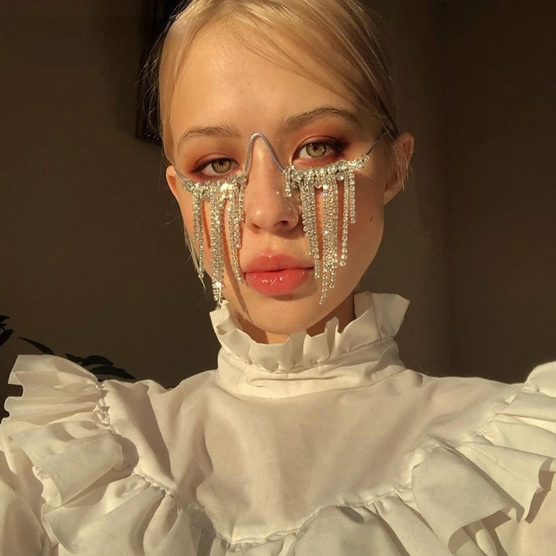 

Модная металлическая оправа для очков без оправы, Женская цепочка для очков, ювелирные изделия, подарки, держатель для очков