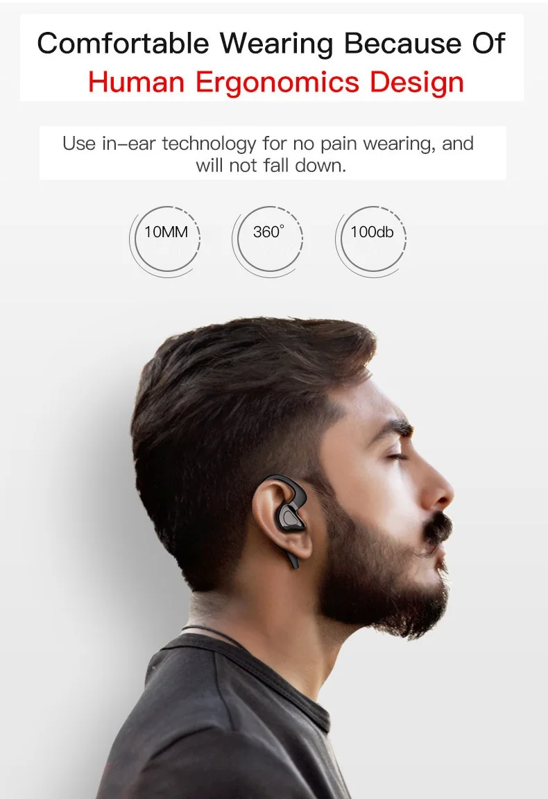 

Wireless Bluetooth headset sports in ear