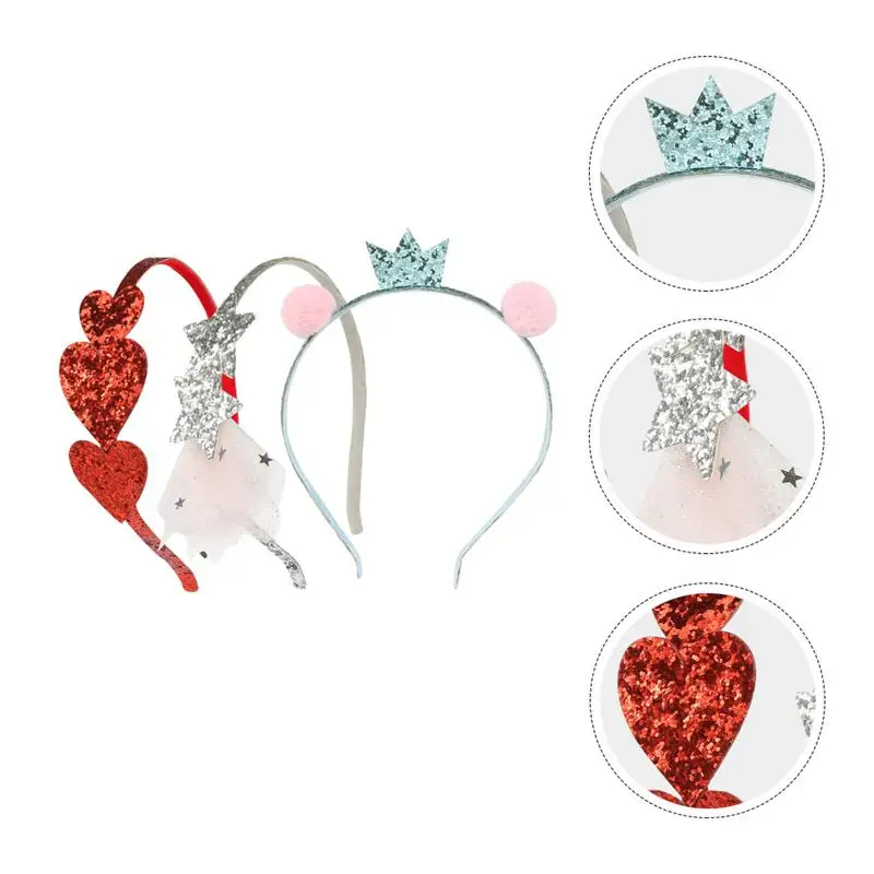 

3Pcs Head Hoop Kids Headband Girls Hair Hoop Hair Hoop Performance Hairband for Party Home