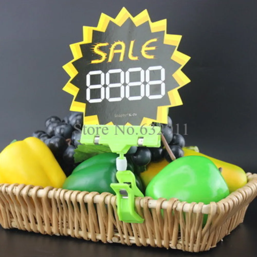 Зеленый поп-этикетки держатель ценник значок имя карта Зажимная этикетка