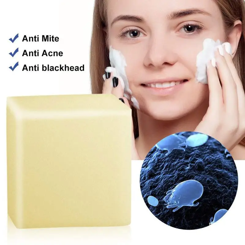 Goat Milk Sea Salt Soap Remove Pimple Pores Acne Treatment Base Tools Wash Care Cleanser Soap Face Moisturizing Skin C5Y2