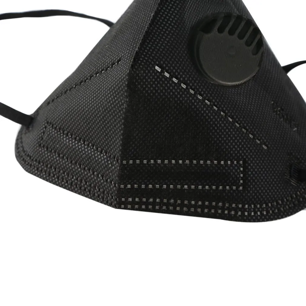 

50-200pcs KN95 CE 5-layer Protective Disposable Face Mask Dustproof Hanging Ear Type Black Mask Comprehensive Protection Mask