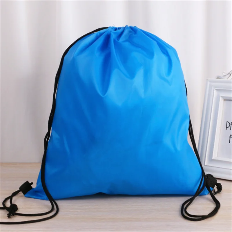 

5pcs In Sell Pack Drawstring Bag Polyester Drawstring Bag Shoes Bag Travel Portable Organizer Bag Clothes Backpacks Shopping Bag