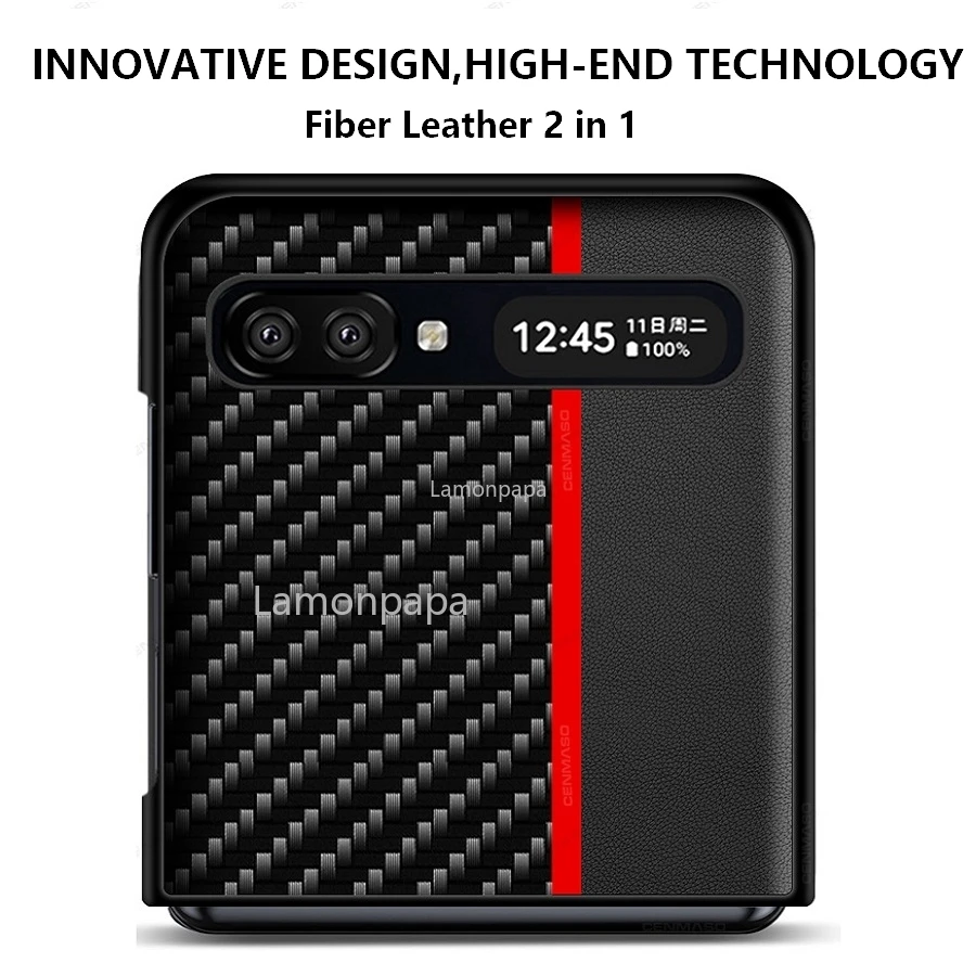 Роскошный чехол из натуральной кожи для Samsung Galaxy Z Flip 5G полноразмерный