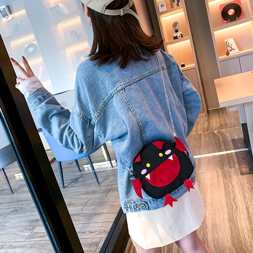 

Hot Sale Handbags Delicate Design Cartoon Canvas Messenger Bag Women Casual Purse Chain Mini Girl Shoulder Handbag