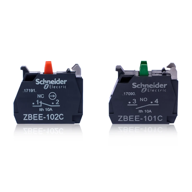 Переключатель кнопочный вспомогательный контактный Зеленый нормально открытый