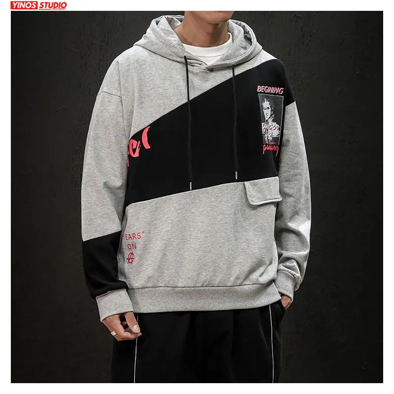 Прямая поставка Осенняя мужская Спортивная Толстовка большого размера Уличная