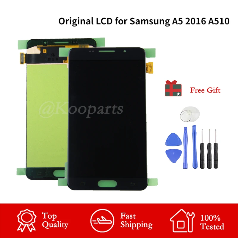 

Original Replacement for Samsung Galaxy A5 2016 A510 LCD Display A510F A510M Touch Screen Digitizer Assembly gift 100% tested
