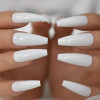 blackwhite color extra long coffin wholesale gel tips gel nail press on nail fingernails echiqnail optional diversification