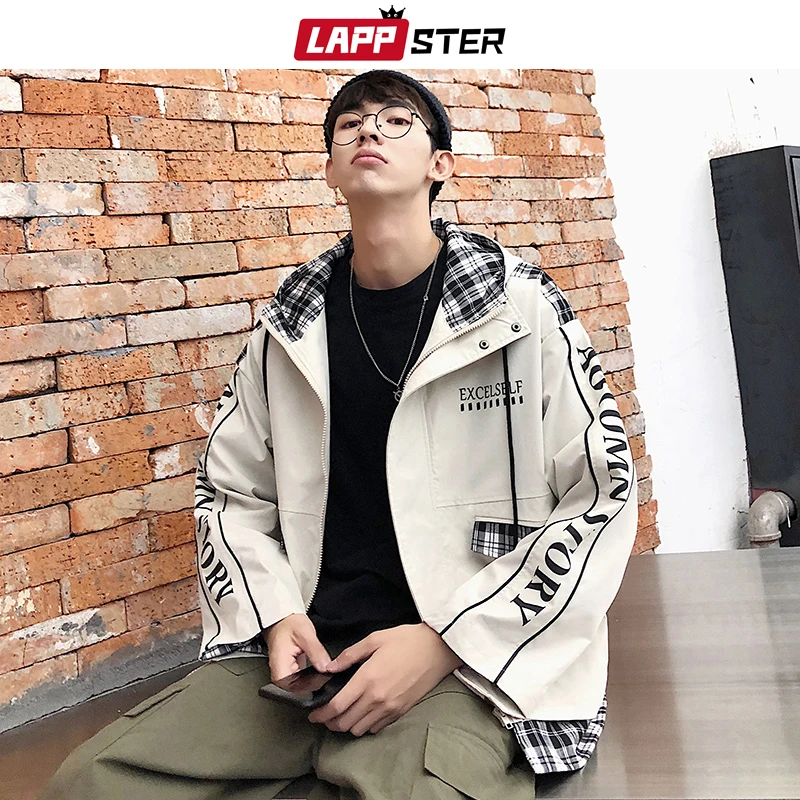 LAPPSTER мужская Японская уличная одежда куртки с капюшоном 2020 осенние Лоскутные