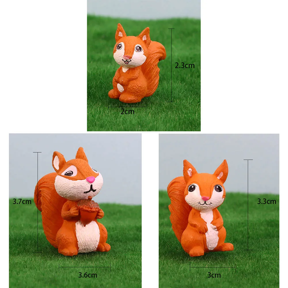 

1 Pcs Micro Landscape Fairy Garden Model Squirrel Miniature Animal Figurine Ornament Home Decor Accessories