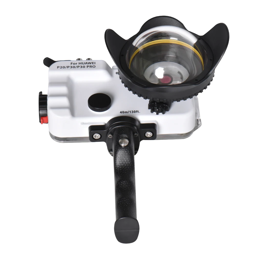 whitefisheyehandle Seafrogs New For Huawei P20/P30/P30pro Waterproof Housing Professional Diving Underwater Photography 40M Phone Accessrories Case - Цвет: whitefisheyehandle