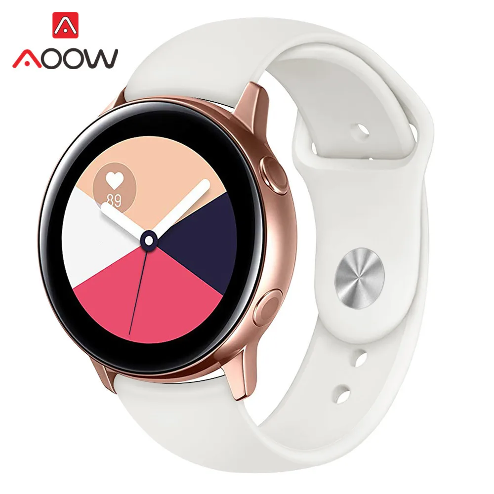 20 мм силиконовый ремешок для часов samsung Galaxy Watch Active 42 мм gear S2 спортивный сменный Браслет ремешок для SM-R500 SM-R810