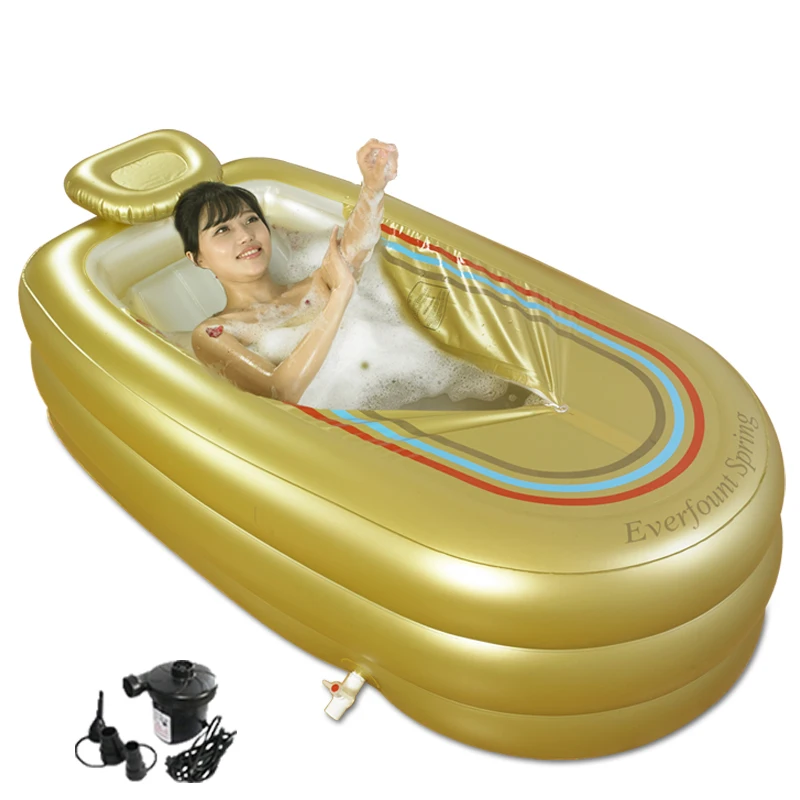 

H1 Extra Large Inflatable Bathtub Tub Adult Grown House Bathtub with Insulated Pillow with Electric Pump Tub Bath Spa Pedicure
