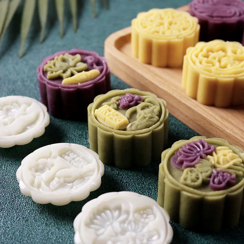 11 Styles Non-stick Mooncake Mold Hand Pressure Fondant Moon Cake Decorating Tools Cookie Cutter Pastry Baking Tool Kitchen | Дом и сад