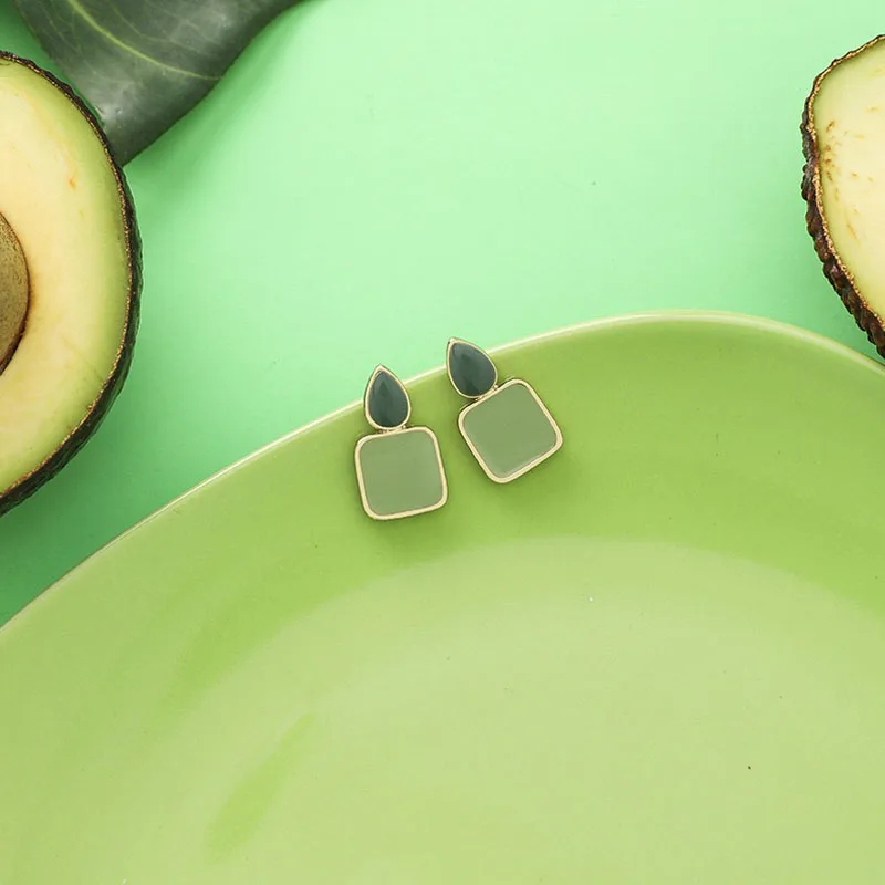 30 моделей Маленькие свежие серьги Ниуехугуо се эрхуан инс тонг куан чао шипин 2019 год новая коллекция цвета авокадо.