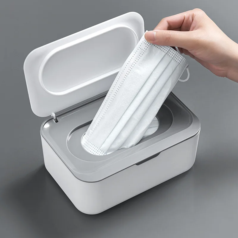 

Desktop Tissue Box Holder Modern Dustproof Easy Use Wet Wipes Dispenser Holder For Home Office MDJ998