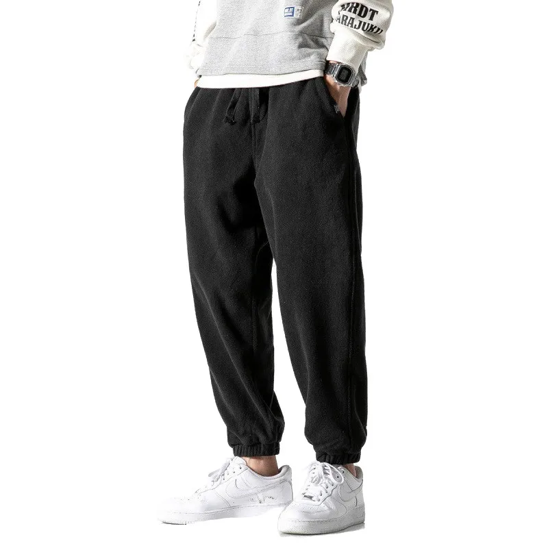 

Plush Punk Pants Men Casual Korean Autumn And Winter Solid Color SWEATPANT MAN TROUSER Large Size Men's Joggers Superzings M-5XL