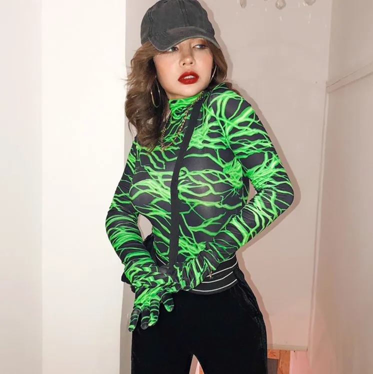 Футболка женская с длинным рукавом в стиле Харадзюку | Женская одежда