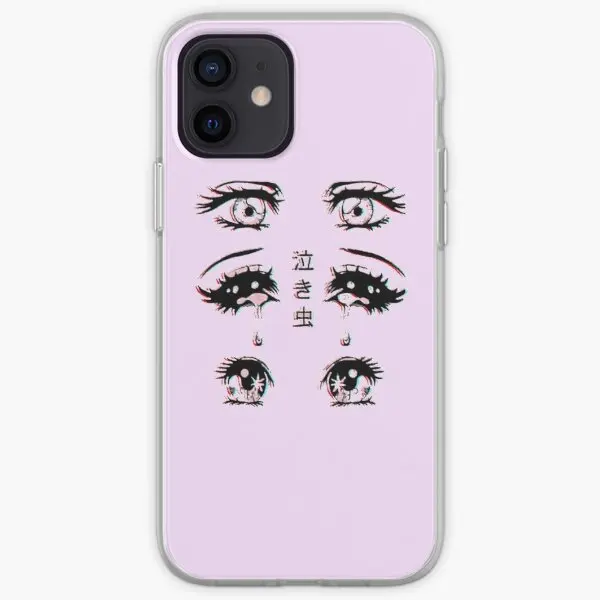 

Anime Tears Phone Case for iPhone X XS XR Max 11 12 13 Pro Max Mini 6 6S 7 8 Plus 5 5S SE Print Flower Silicon Pattern Fashion